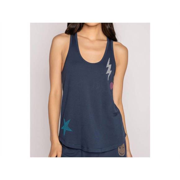 NEW PJ SALVAGE stoney state of mind lounge set in navy - Picture 1 of 5